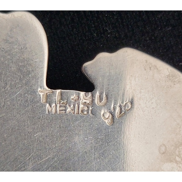 Sterling Silver 925 Cat Kitten Brooch & Pendant Pin Mixed Metal 2.25 Vtg Mexico
